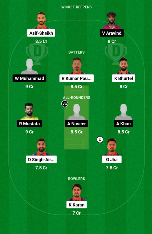 NEP vs UAE Dream11 Prediction - OCB Team Prediction