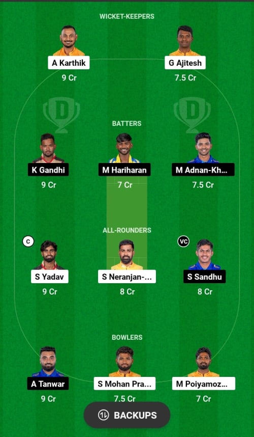 NRK vs SMS Dream11 Prediction - OCB Team Prediction