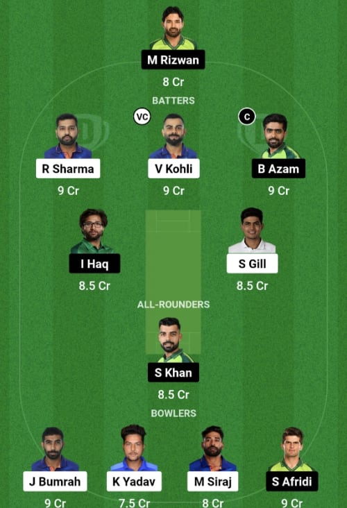 PAK vs IND Dream11 Prediction - OCB Team Prediction