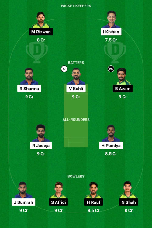 PAK vs IND Dream11 Prediction - OCB Team Prediction