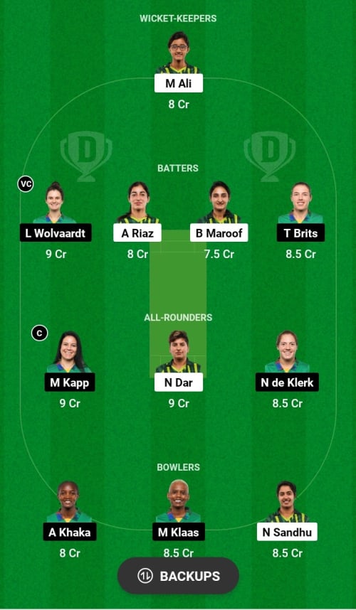 PAKW vs RSAW Dream11 Prediction - OCB Team Prediction