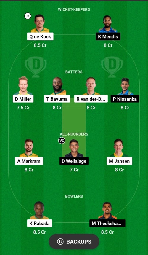 RSA vs SL Dream11 Prediction - OCB Team Prediction