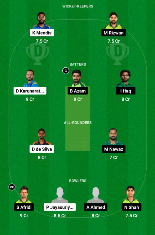 SL vs PAK Dream11 Prediction - OCB Team Prediction