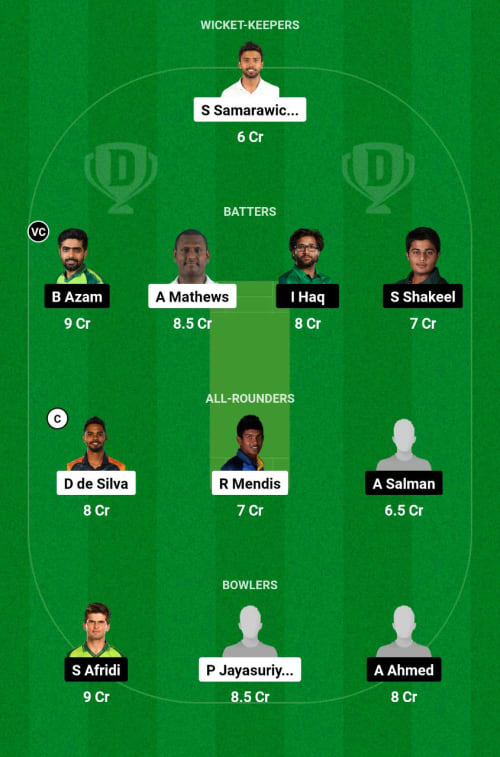 SL vs PAK Dream11 Prediction - OCB Team Prediction