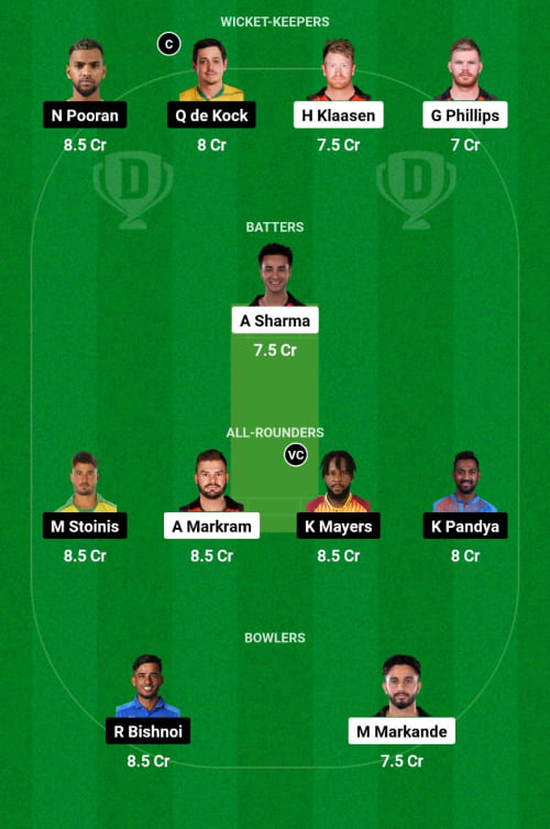 SRH vs LSG Dream11 Prediction - OCB Team Prediction