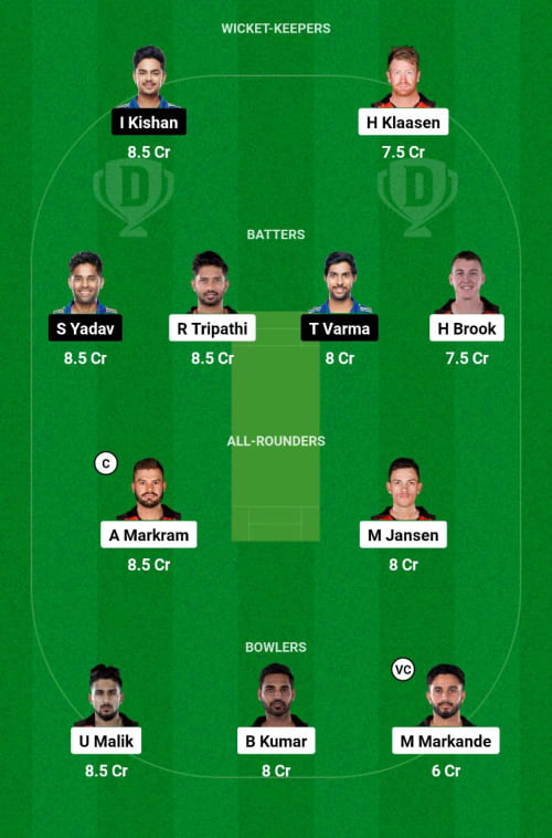 SRH vs MI Dream11 Prediction - OCB Team Prediction