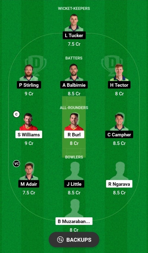 ZIM vs IRE Dream11 Prediction - OCB Team Prediction