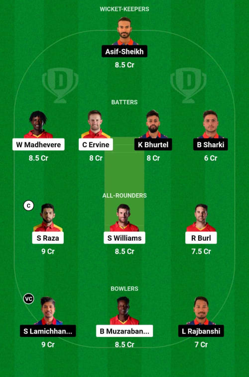 ZIM vs NEP Dream11 Prediction - OCB Team Prediction