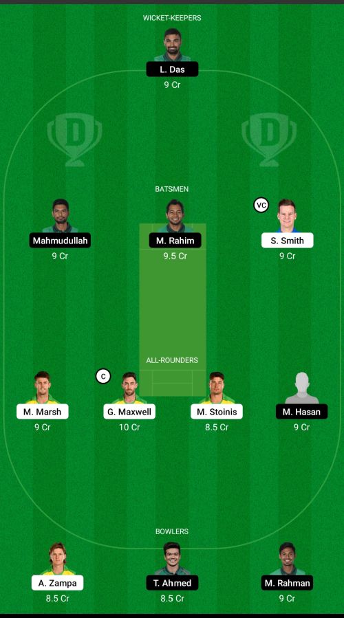 AUS vs BAN Dream11 Prediction - OCB Team Prediction