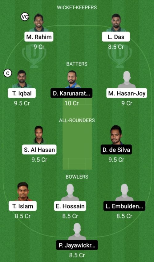 BAN vs SL Dream11 Prediction - OCB Team Prediction