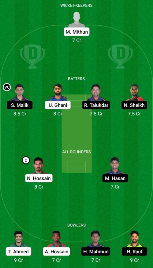 DDS vs RRR Dream11 Prediction - OCB Team Prediction