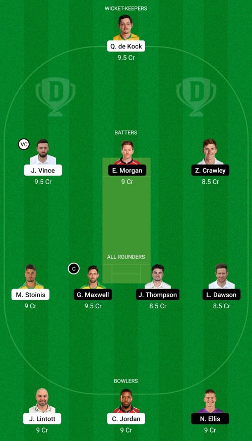 SOB vs LOS Dream11 Prediction - OCB Team Prediction