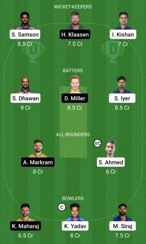 IND vs RSA Dream11 Prediction - OCB Team Prediction