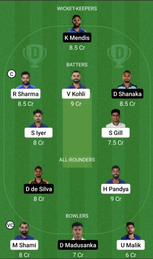 IND vs SL Dream11 Prediction - OCB Team Prediction