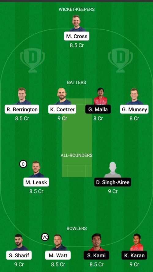 NEP vs SCT Dream11 Prediction - OCB Team Prediction