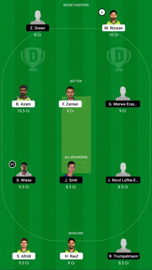 PAK vs NAM Dream11 Prediction - OCB Team Prediction