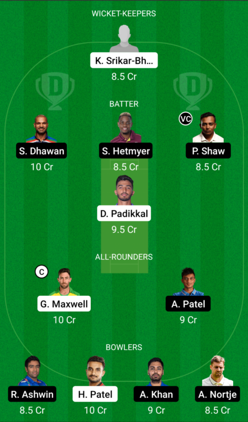 RCB vs DC Dream11 Prediction - OCB Team Prediction