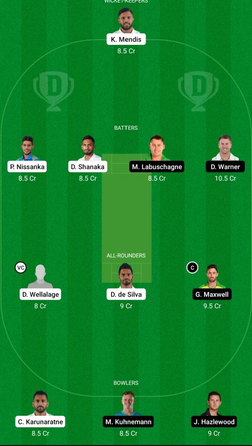 SL vs AUS Dream11 Prediction - OCB Team Prediction