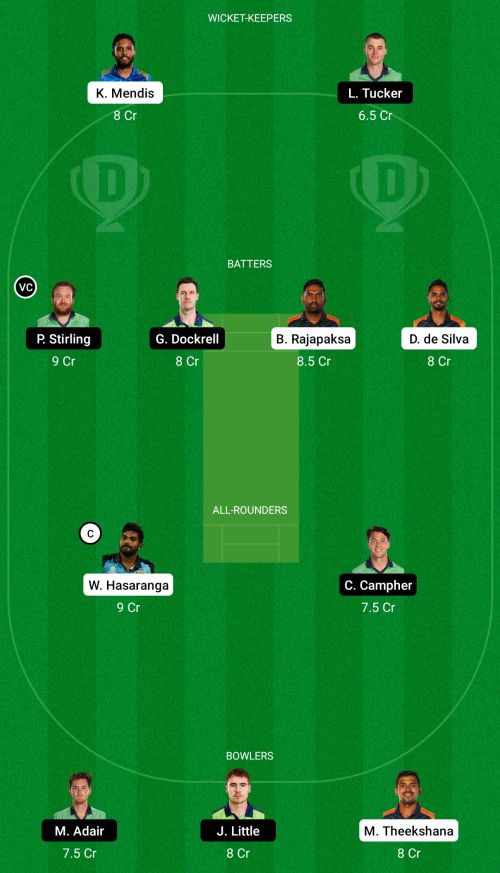 SL vs IRE Dream11 Prediction - OCB Team Prediction