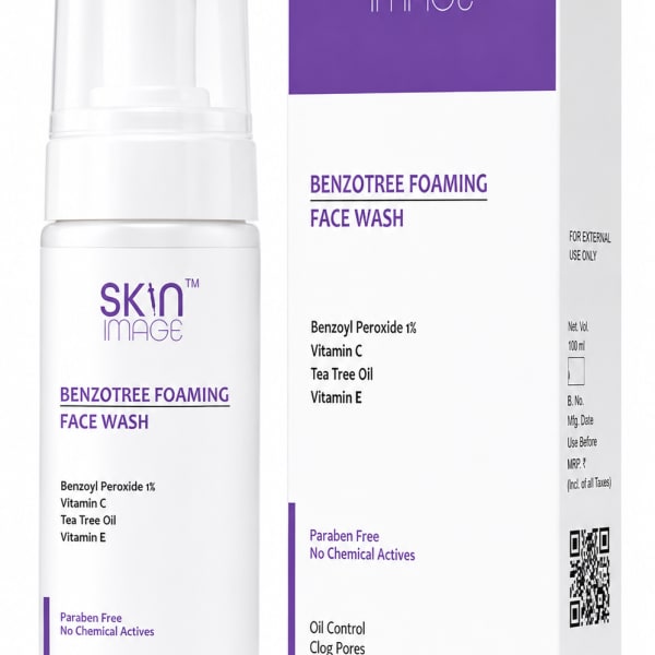 Benzotree Face Wash with Benzoyl Peroxide & Tea Tree Oil | Acne & Breakout Control Face Wash