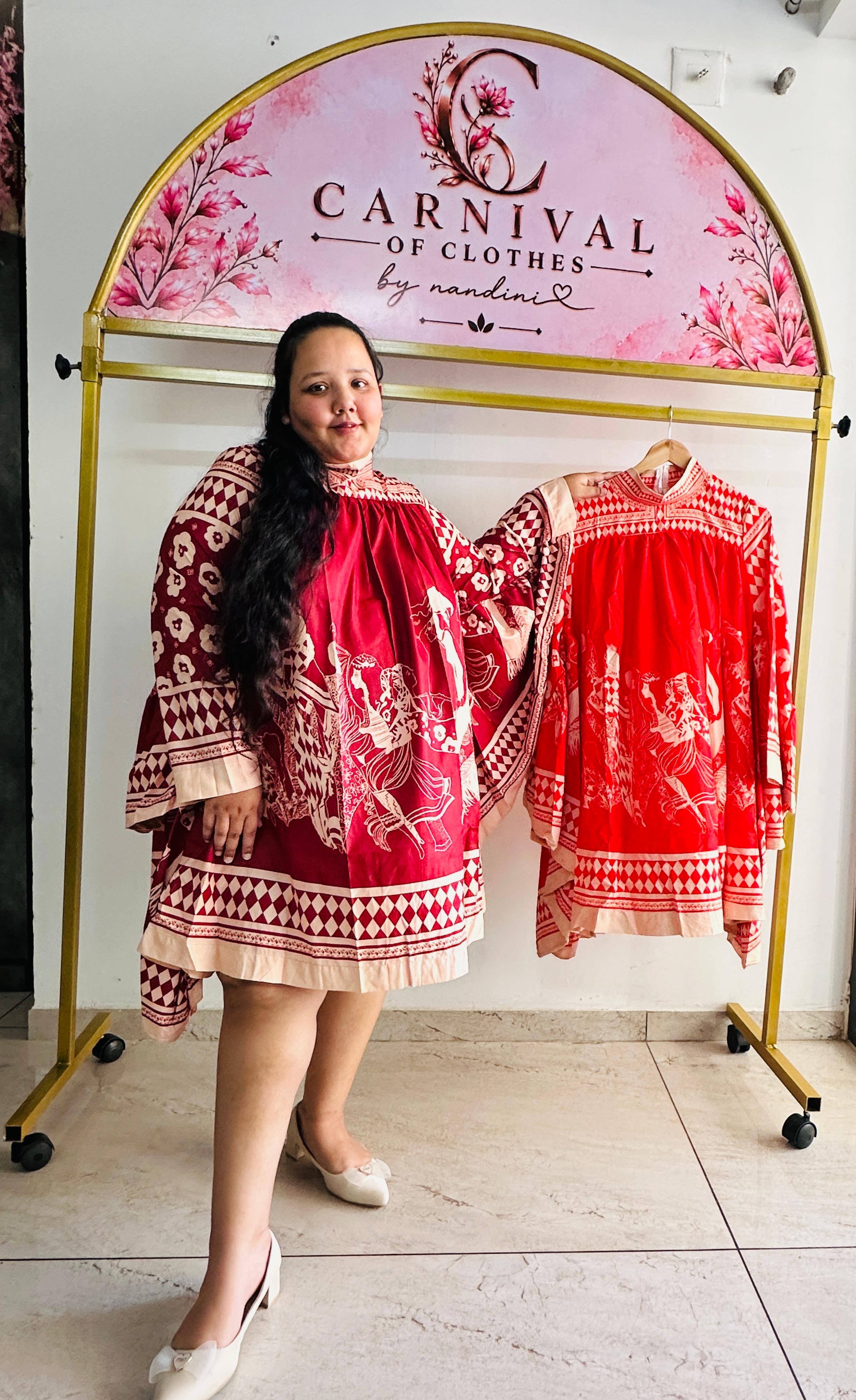 Burgundy Grace Kaftan Dress