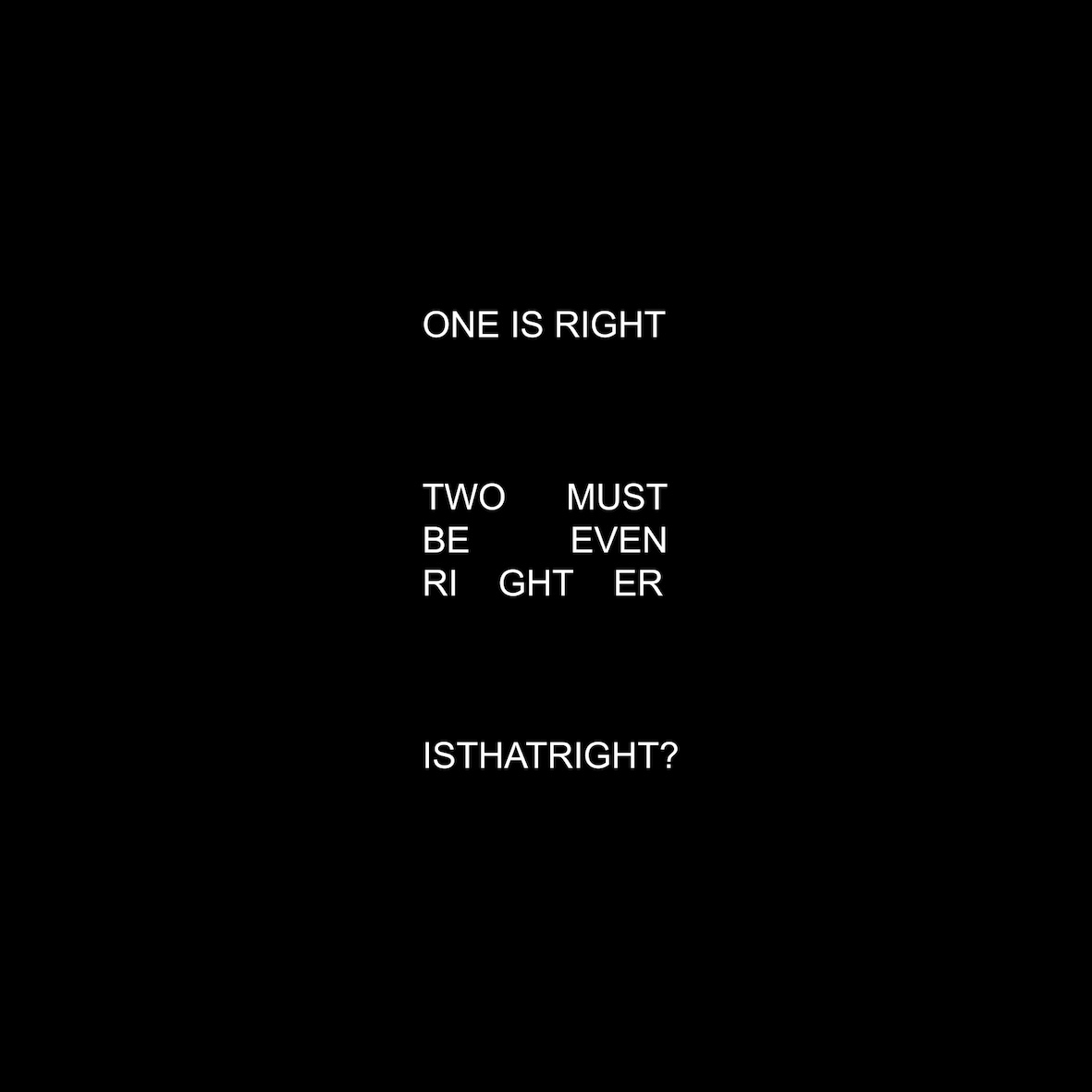 The End of Art? — IS THAT RIGHT 15 X 15
