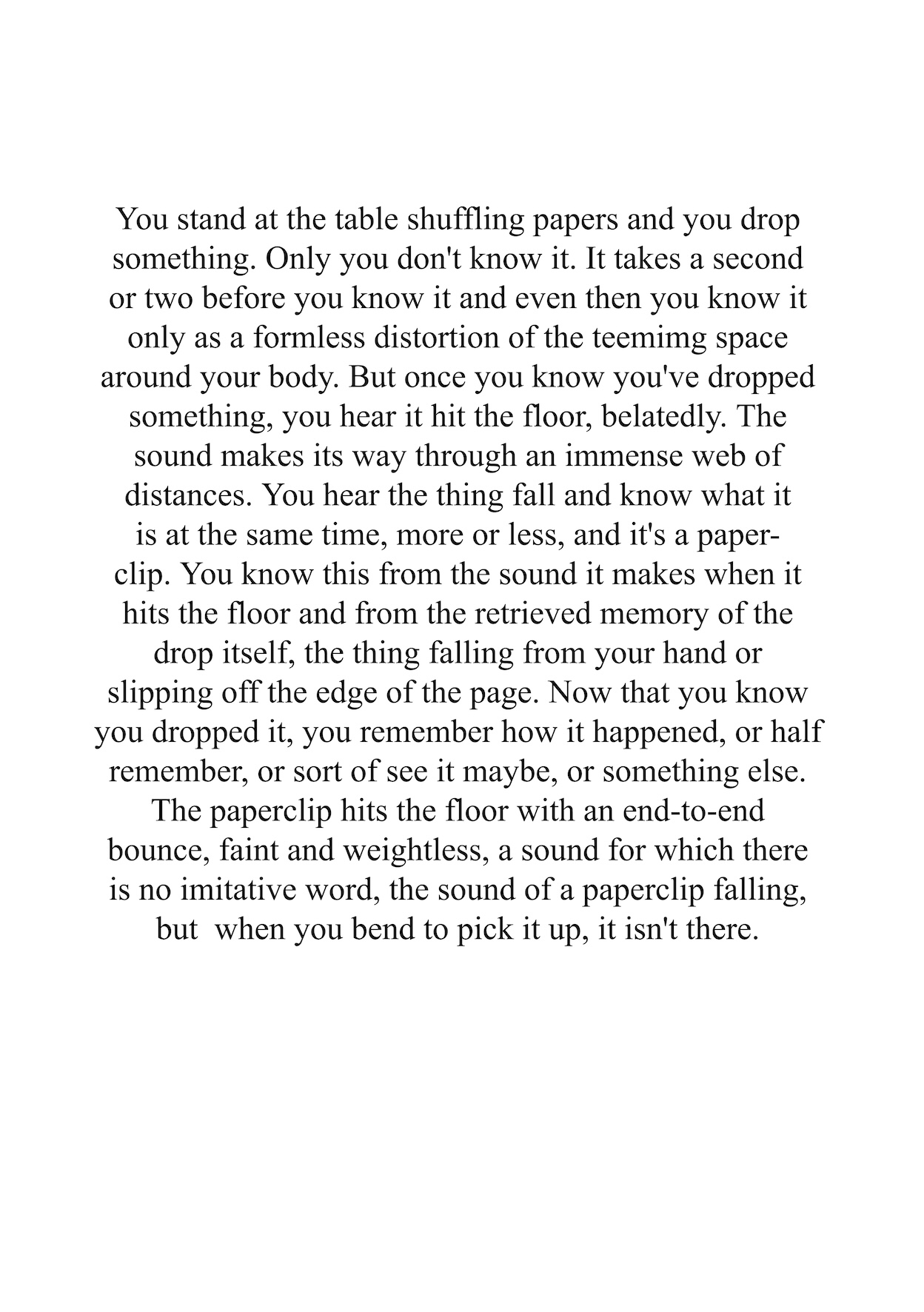 When Viewed From Afar — As Yet Untitled, detail (text by Don DeLillo)