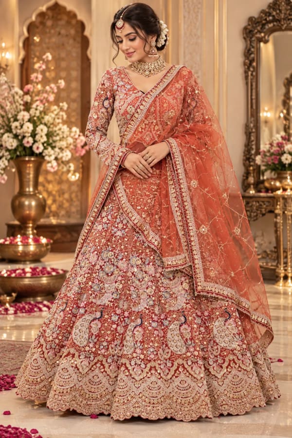 peacock lehnga