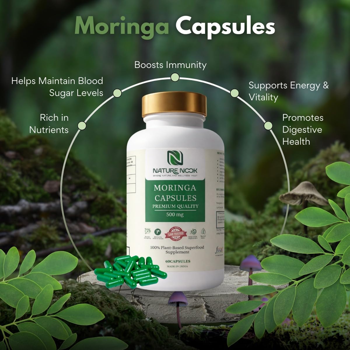 Moringa Capsules (500mg) thumbnail 2
