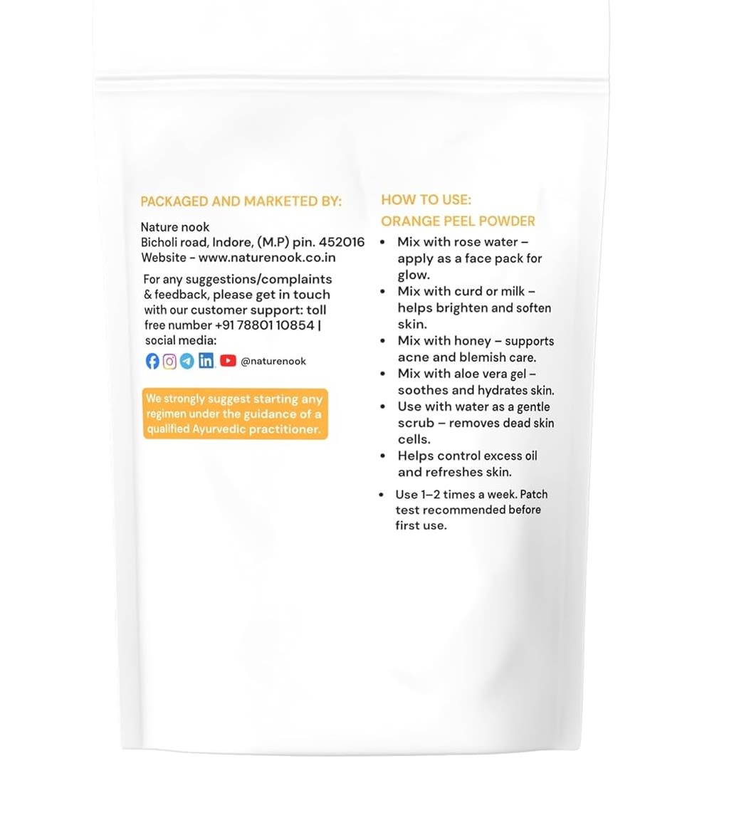 Orange Peel Powder -200 Gm for Skin and Face Care thumbnail 2