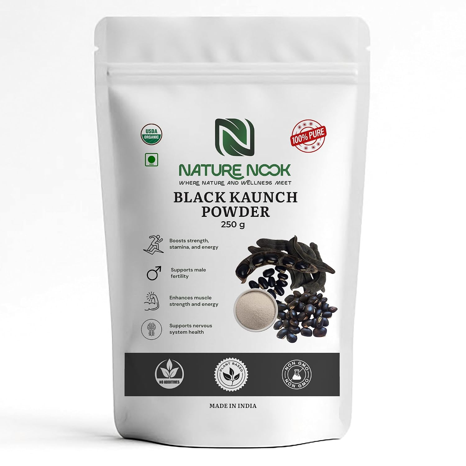 Organic Black Kaunch Beej Powder (250g)
