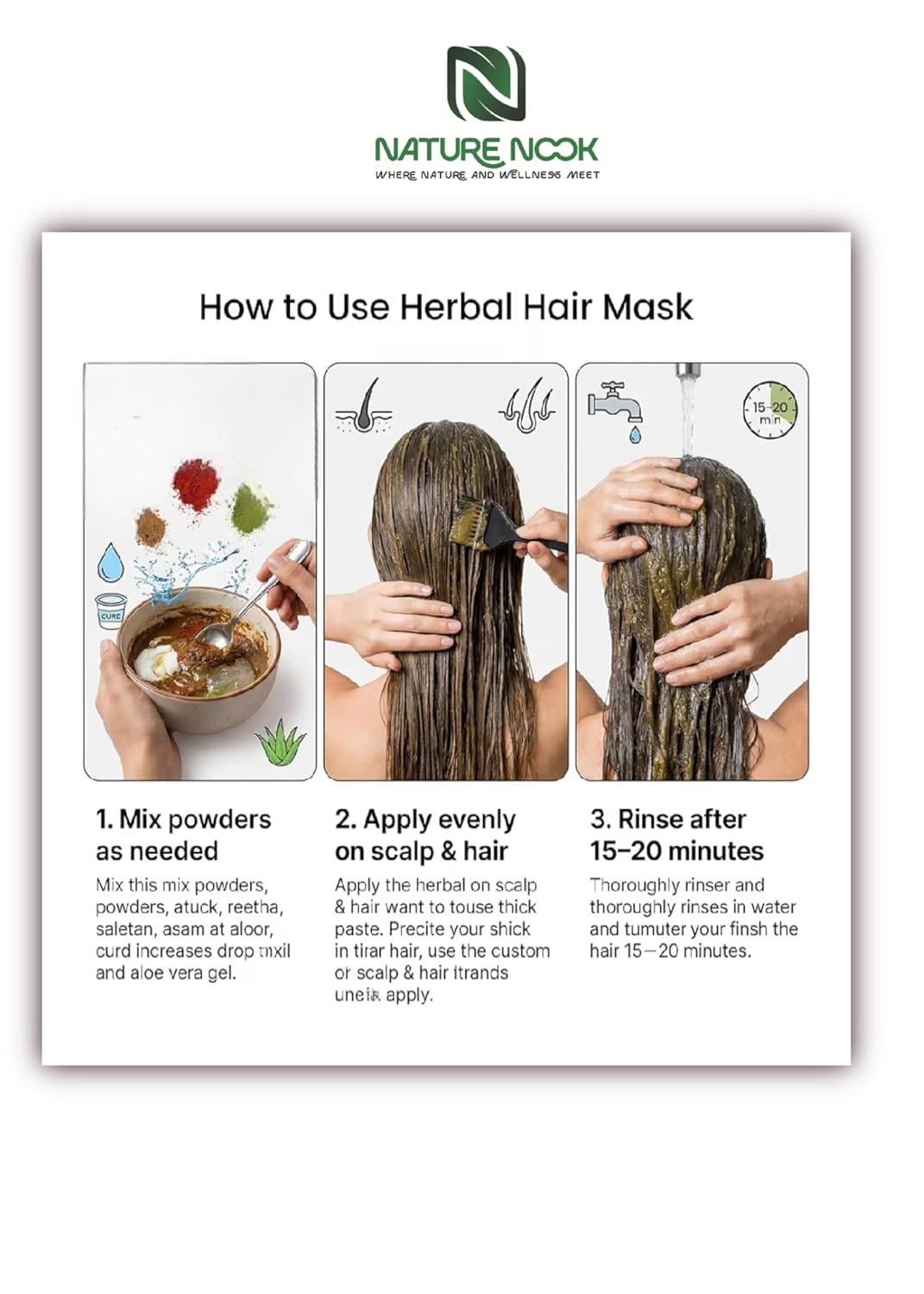 Organic Amla, Reetha, Bhringraj, Shikakai & Hibiscus Powder Combo for Hair Growth (100 grams each) (100 gm) thumbnail 2