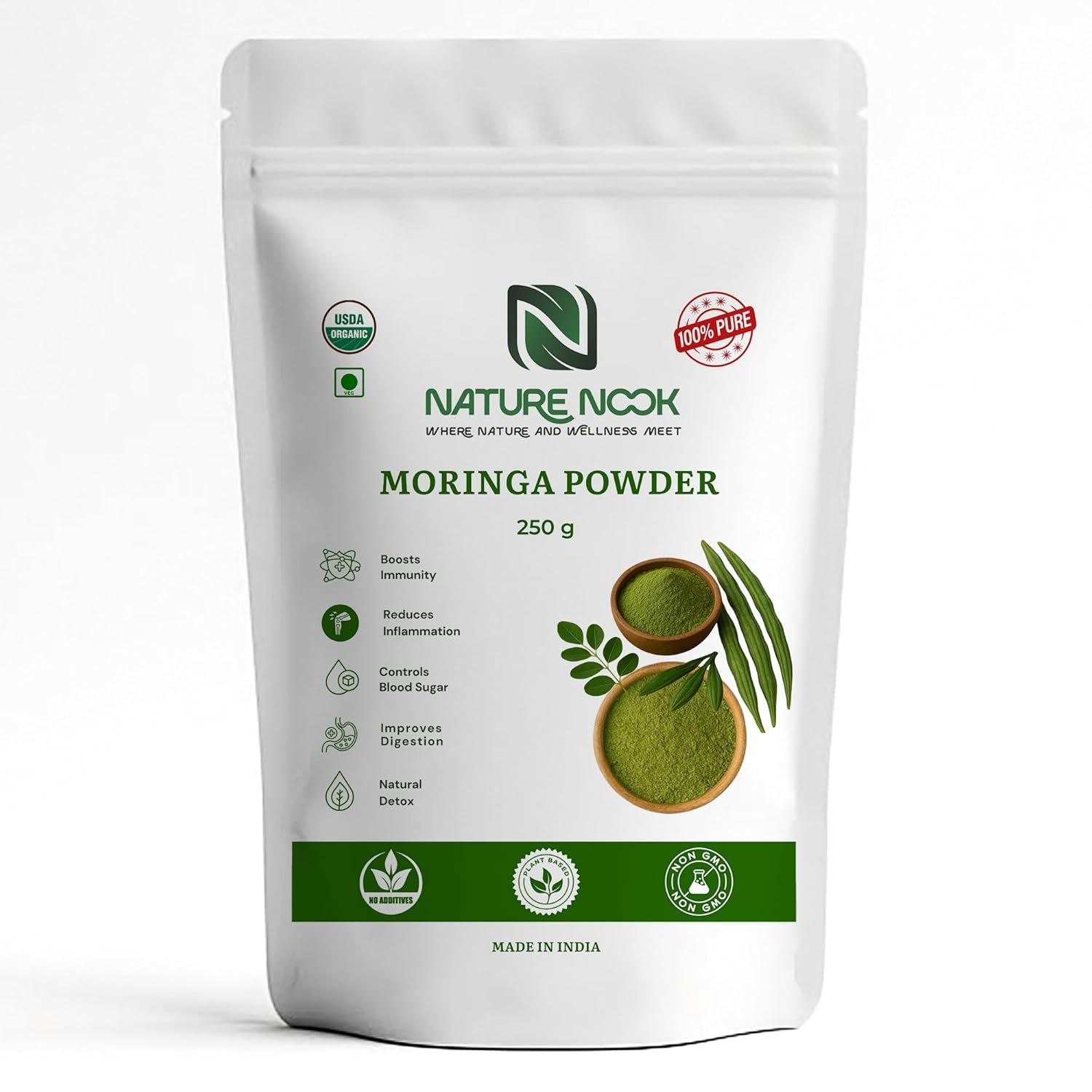 Organic Moringa Leaf Powder (250g)