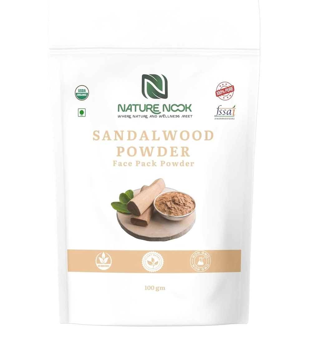 Organic Sandalwood Face Pack Powder for Glowing Skin (200g)