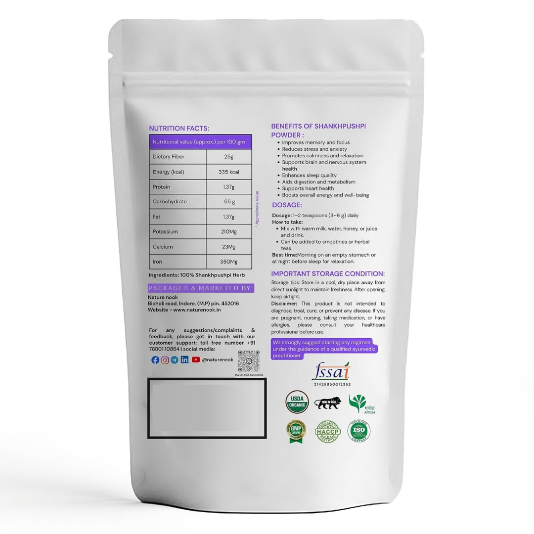 Organic Shankhpushpi Powder (100g) thumbnail 2