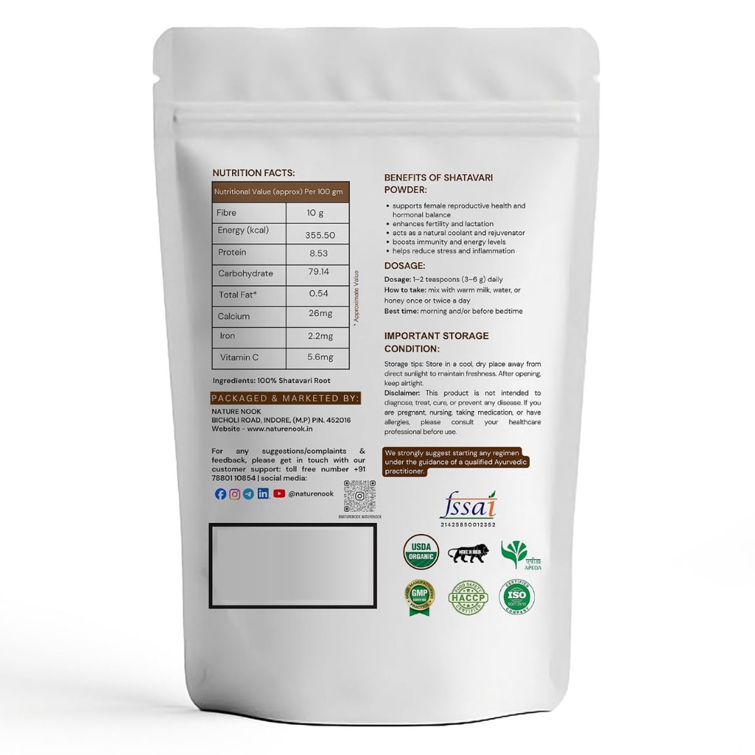 Organic Shatavari Powder (250g) thumbnail 2