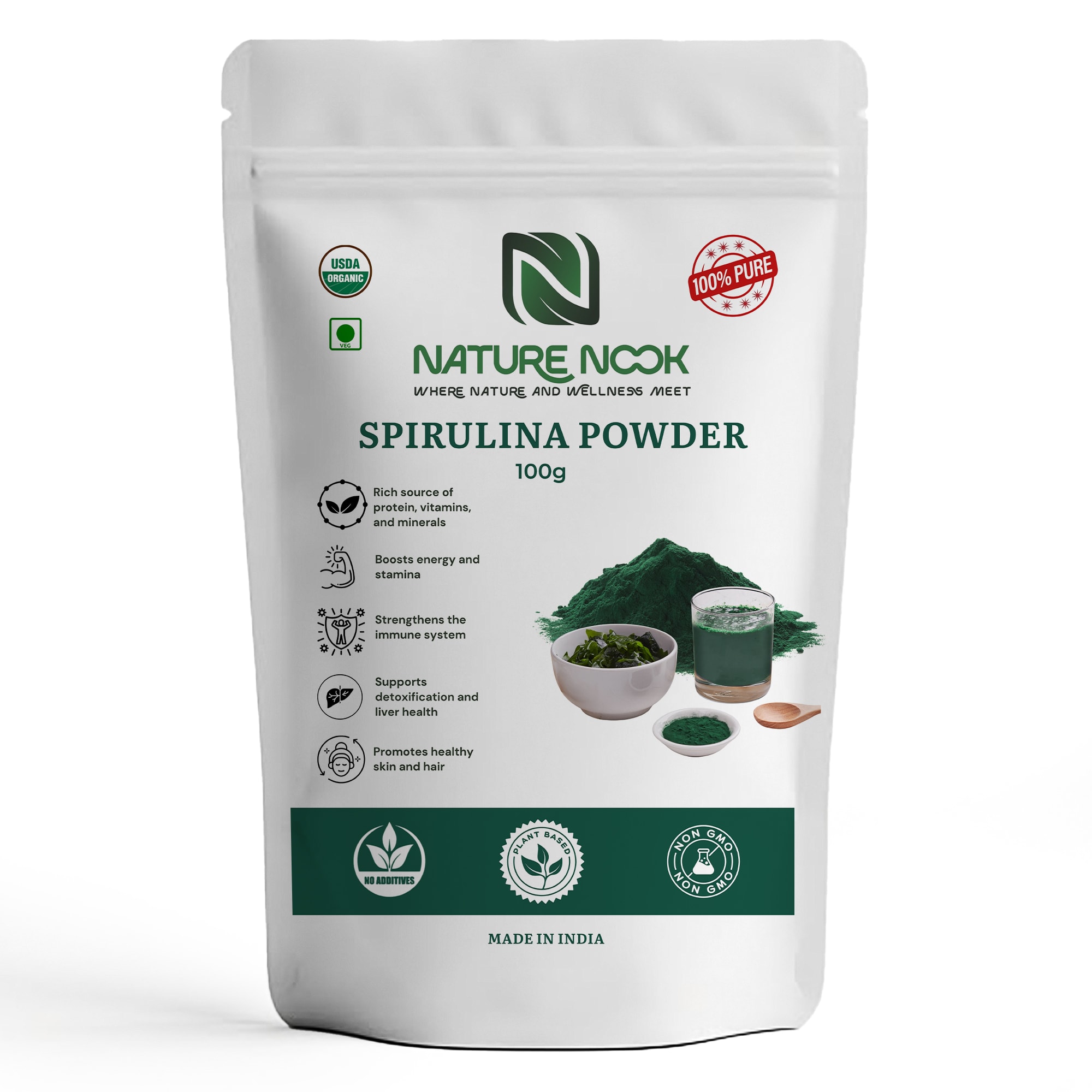 Organic Spirulina Powder (100g)