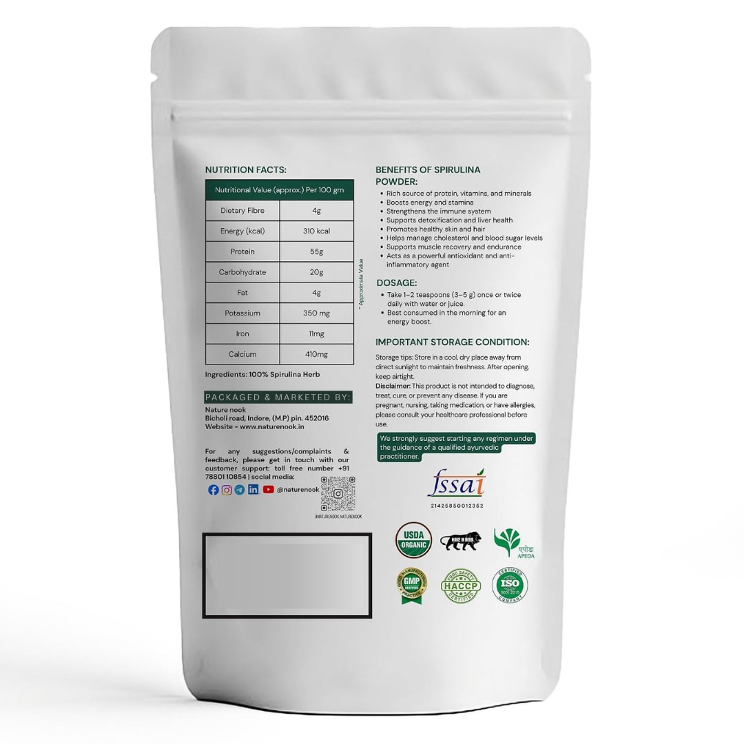 Organic Spirulina Powder (250g) thumbnail 2