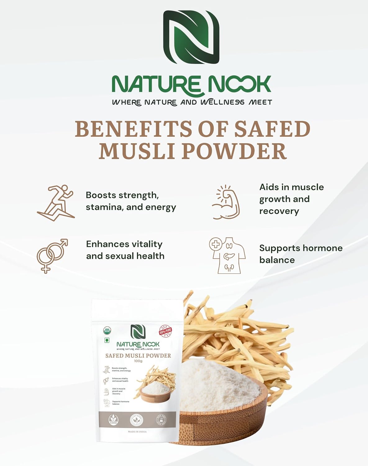 Safed Musli Powder (100g) thumbnail 3