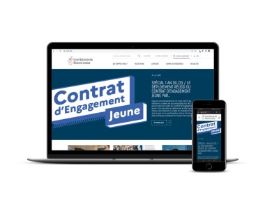 Screenshot desktop et mobile du nouveau site web de l'UNML
