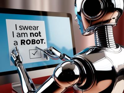 Un robot remplissant un formulaire sur un site web se fait passer pour un humain