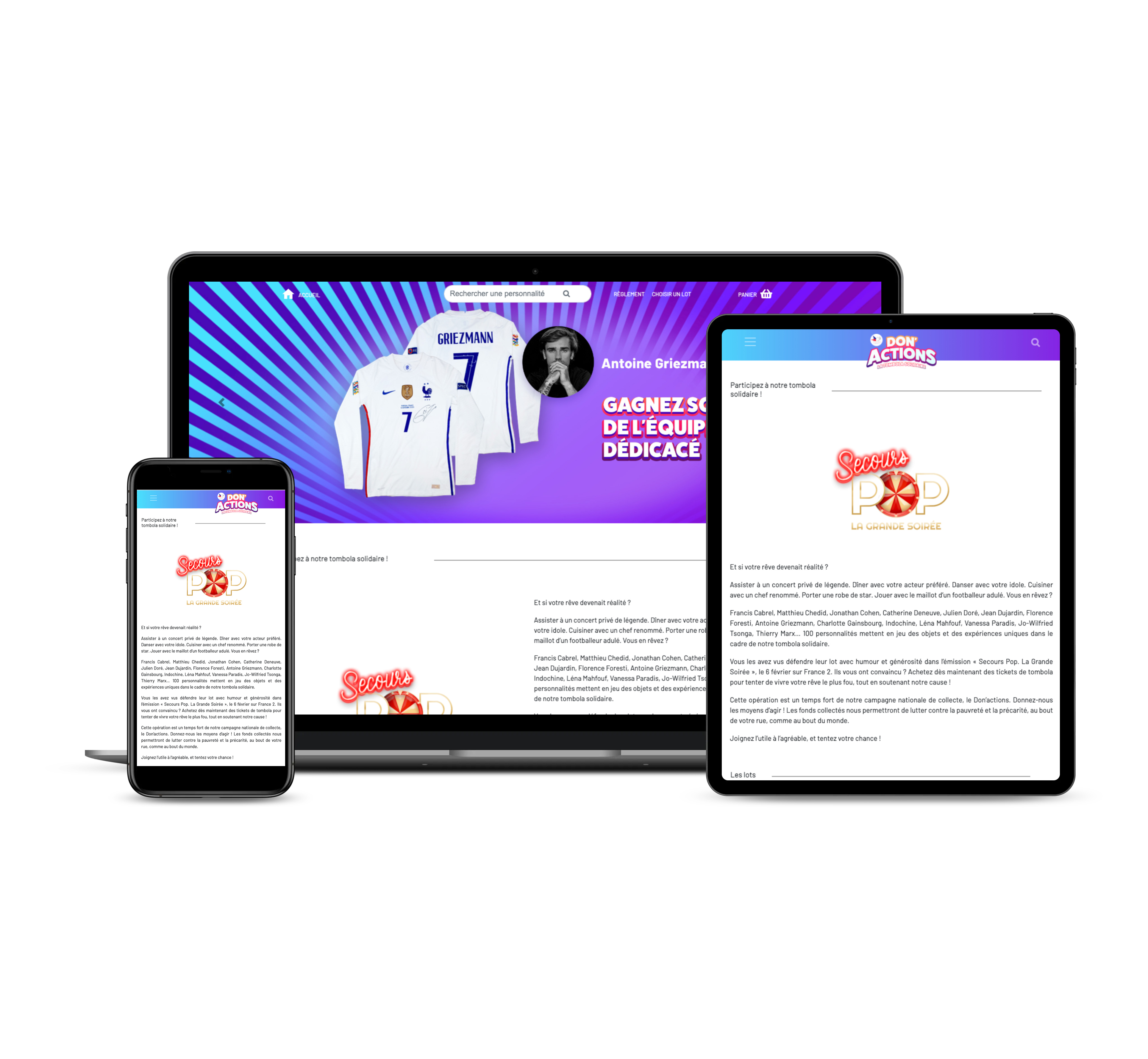 Le site de la Tombola du Secours populaire