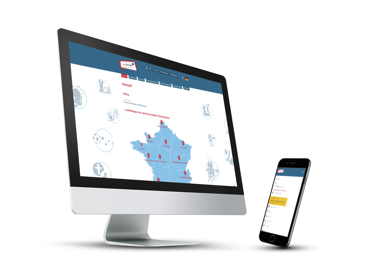 Captures d'écrans du site 