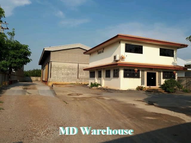 MD38 ให้เช่าโกดังพร้อมบ้าน เนื้อที่ 800 ตารางเมตร เดินทางสะดวก โซนสมุทรสาคร