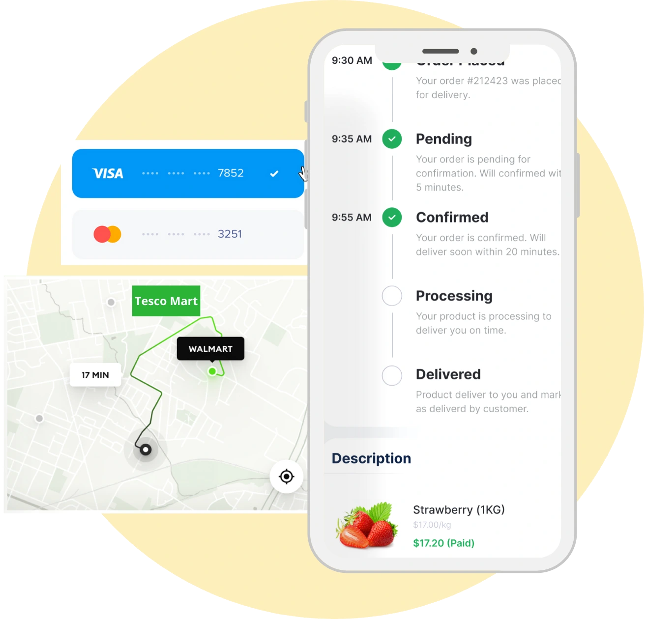 grocery mobile app with route optimzation