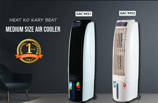 Geepas Tower Room Air Cooler 30L