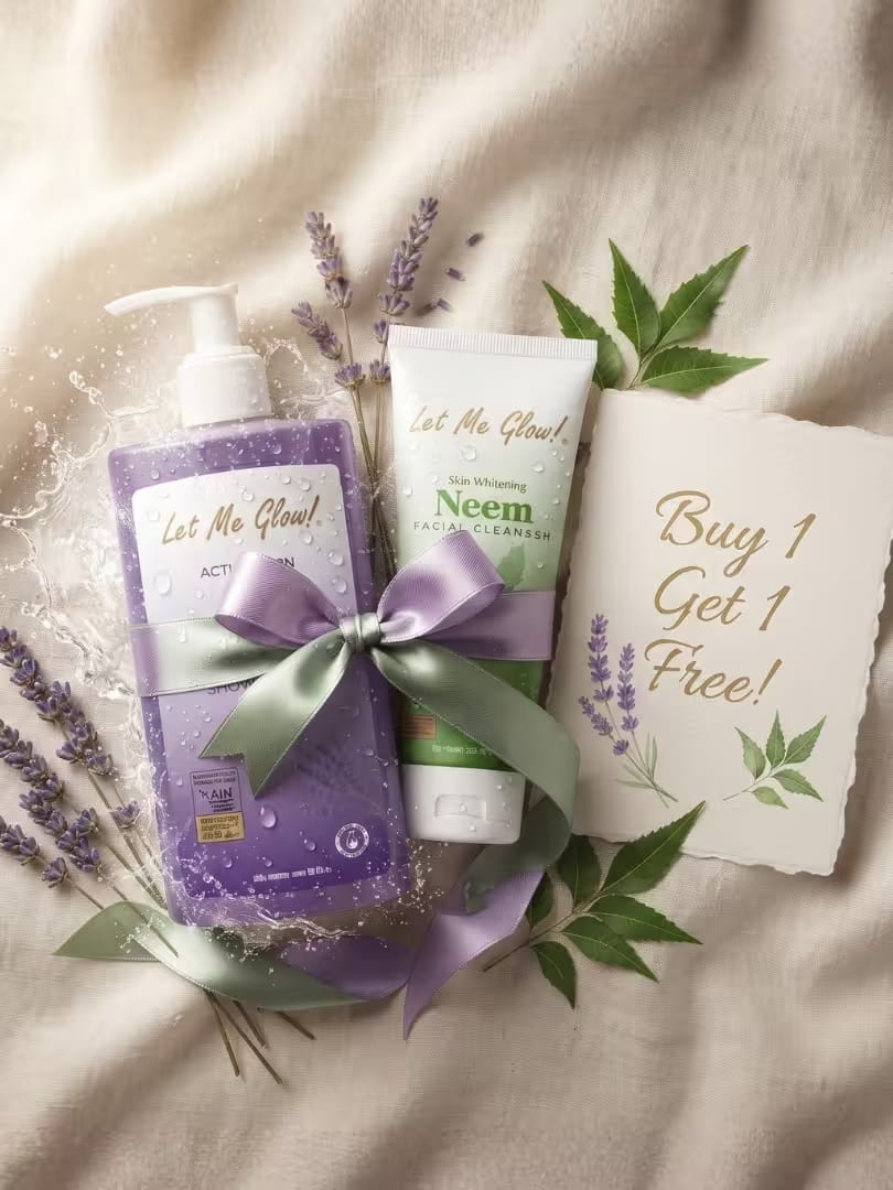 Lavender Rain Shower Gel & Neem Facewash Combo — view 1
