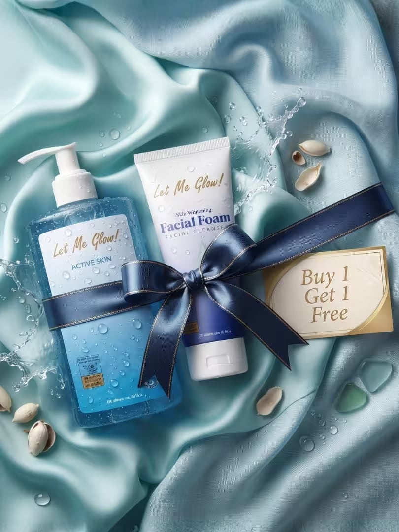 Ocean Blue Shower Gel & Facial Foam Facewash Combo