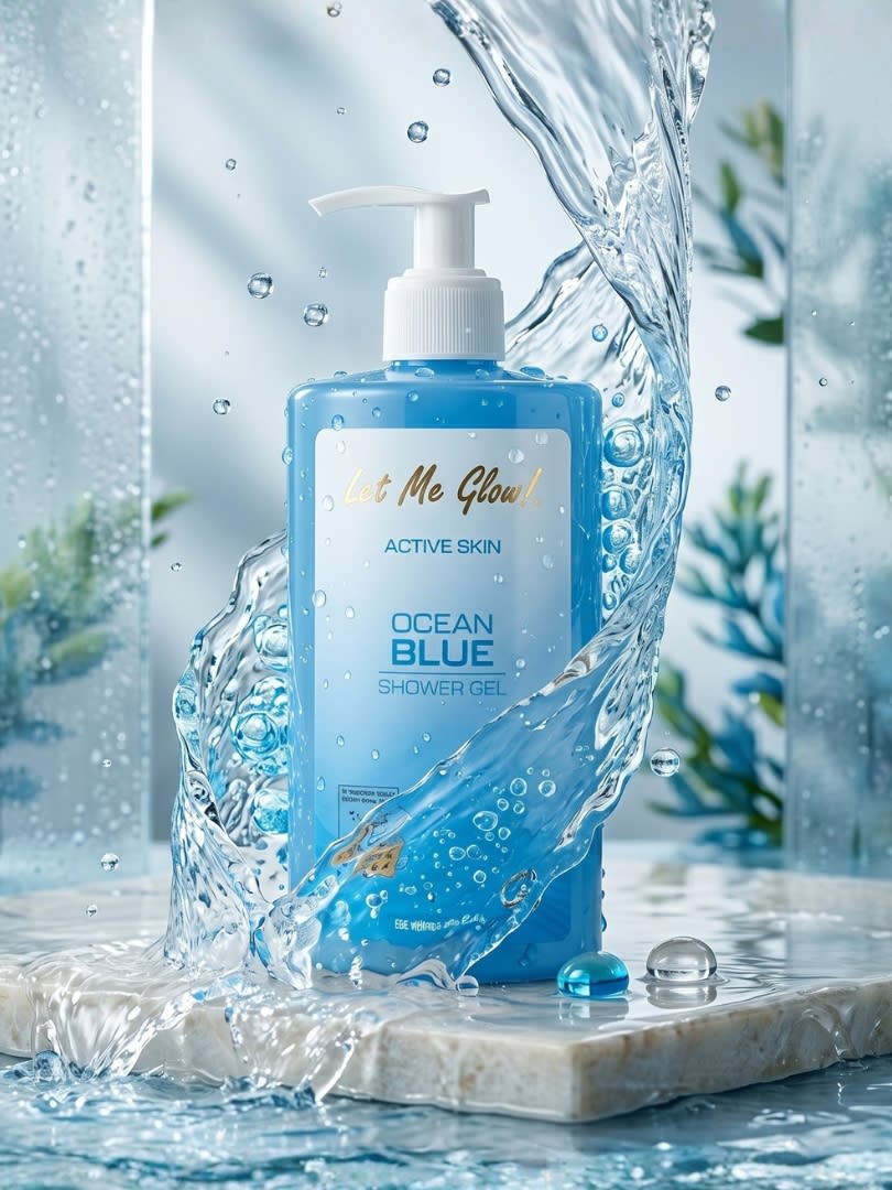 Ocean Blue Shower Gel & Facial Foam Facewash Combo — view 2