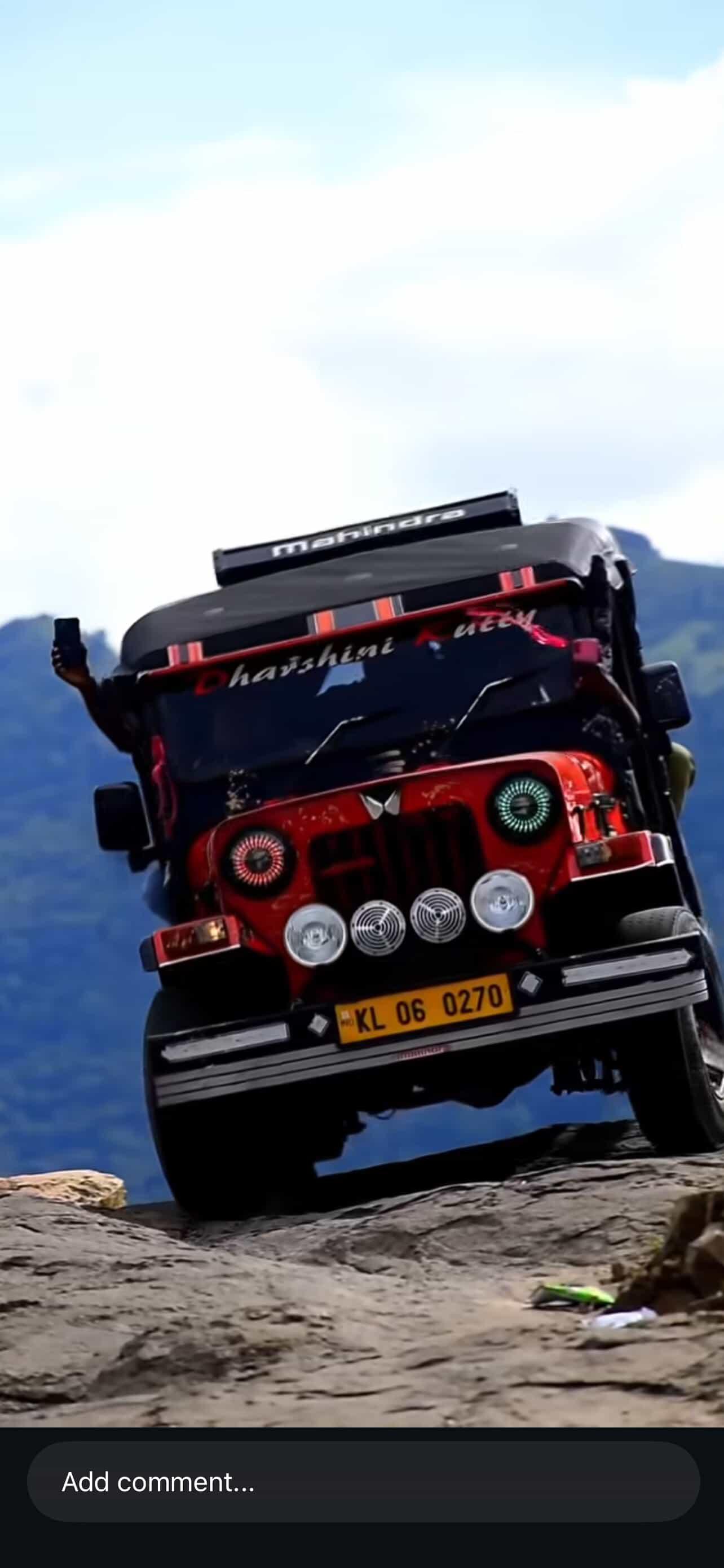 Off-road jeep adventure near Kanthaloor waterfalls